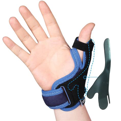 Buy VELPEAU Thumb Support Brace - CMC Joint Thumb Spica Splint for De ...
