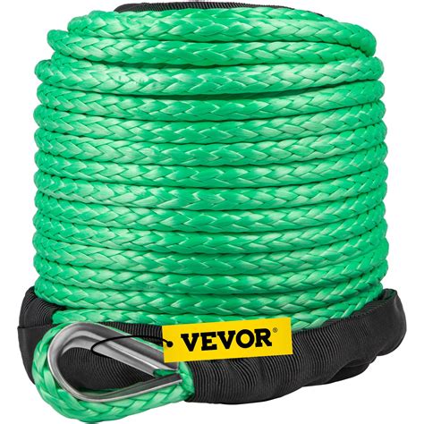 Synthetic Winch Rope Line Cable 5/16" x 100' 12000 LB Capacity ATV UTV Green | VEVOR US