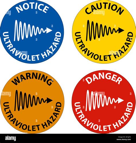 Ultraviolet Light Hazard Label On White Background Stock Vector Image ...