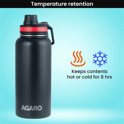Imperial Stainless Steel Vacuum Flask, 1L, Black | AGARO – Agaro