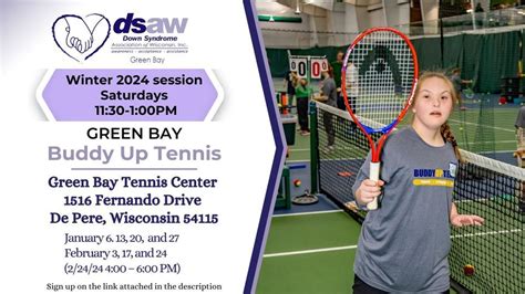 Buddy Up Tennis - Winter 2024 Session , Green Bay Tennis Center, De ...