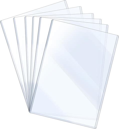 Amazon.com : 8 1/2" x 11" Rigid Print Protectors Clear Rigid Top ...
