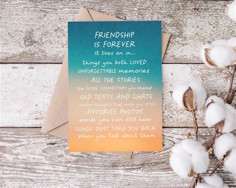 Loss of Friend Sympathy Card Condolences Friends Friend Died - Etsy | Sympathy cards, Sympathy ...