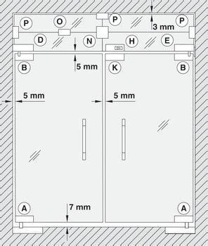 Connection patch fitting, central, Startec, for glass double action ...