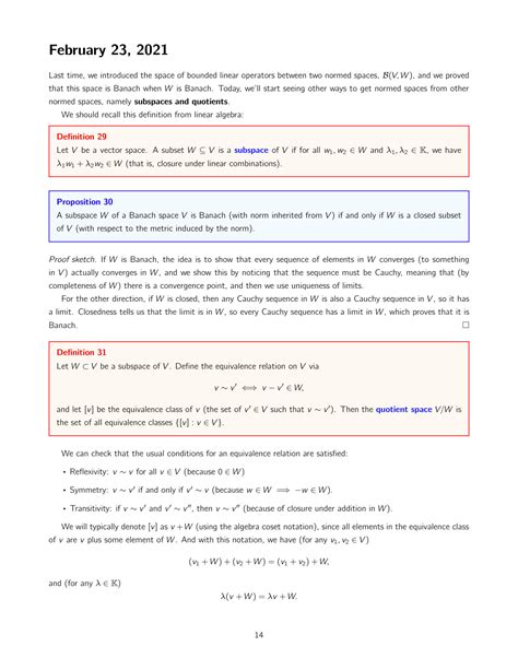 SOLUTION: Quotient spaces the baire category theorem and the uniform ...