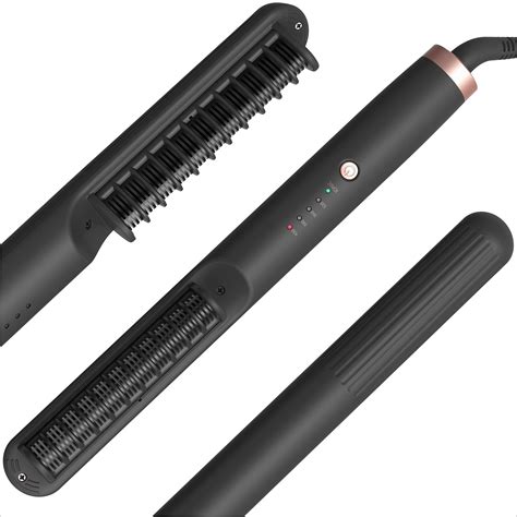 Amazon.com : Conair Double Ceramic Straightening Brush, Heated Hair ...