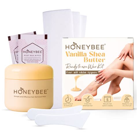 Buy Honeybee Vanilla Shea Butter Wax for Women – Full Body Hair Removal ...