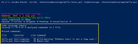 Image result for Pester Code Coverage Report