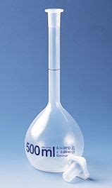 Volumetric flasks, PMP, class A, DE-M, transparent, with PP stopper | BRAND