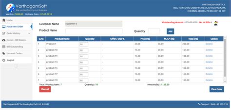 VarthagamSoft |Web order | Mobile Order
