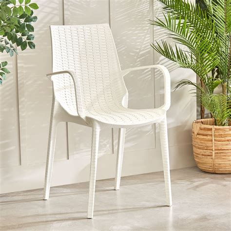 Buy Abigail Hester Polypropylene Outdoor Arm Chair - White from Home ...