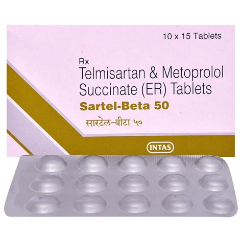 Sartel-Beta 50 Tablet | Uses, Side Effects, Price | Apollo Pharmacy