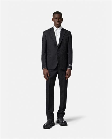 Blazer Barocco de botonadura sencilla Negro | VERSACE MX