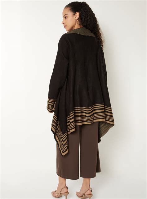 Buy Women Striped Waterfall Shrug Online at just Rs. 1399.0 ...