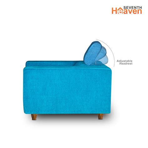 Berlin 1 Seater Sofa- ( Premium Molfino Fabric-Sky Blue ) – Seventh Heaven