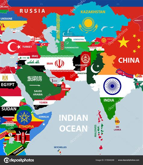 West Asian Countries Map