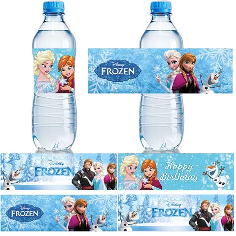 10-PCS-Water-Bottle-Label-For-Children-Disney-Frozen-Sticker-Birthday ...