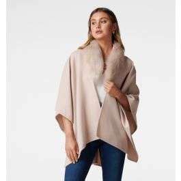 Buy Hazel Faux Fur Collar Cape - Forever New
