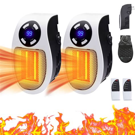 EseeAier Space Heaters for Indoor Use, 500W Space Heater, Cordless ...