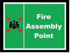 VVWV FIRE ASSEMBALY POINT SIGN STICKER Emergency Sign Price in India ...