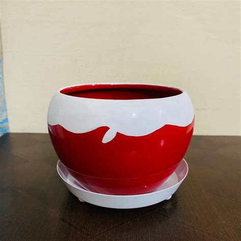 Designer Red Apple Shape Metal Pot – Kreate