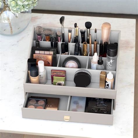 Stackers Makeup Organiser with Drawer Large - Taupe