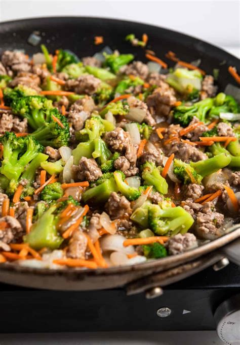 Teriyaki Ground Pork Stir Fry | Lemons & Zest
