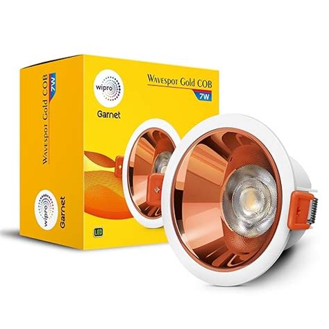 Buy wipro Garnet 7 Watt Wave Spot Gold COB | Neutral White (4000K ...