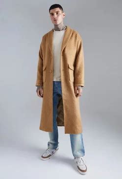 Men's Camel Coats | Men's Camel Jackets | boohooMAN UK