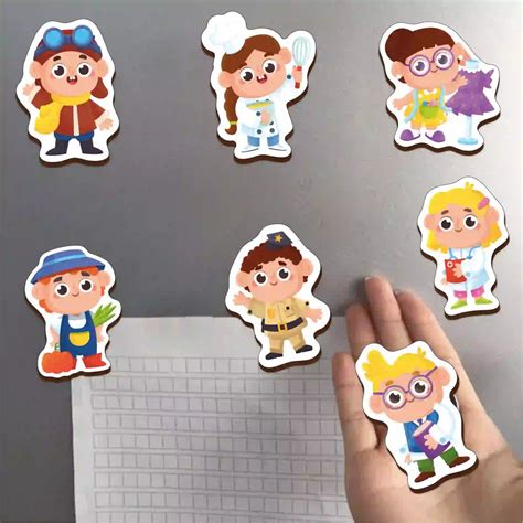 Fridge Magnetic Professions Set of 10 2+ Years – Mini Leaves