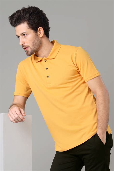 Exclusive Golden Yellow Polo T-Shirt For Men – neofaa.com