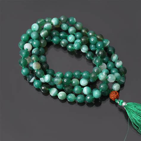Agate 108 Beads Japa Mala – Grounding & Balance Meditation Beads – Gemsrush