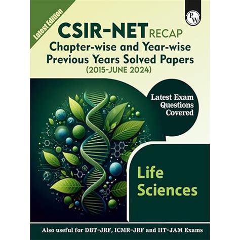 Buy PW CSIR - NET Recap Life Sciences Chapterwise and Yearwise Previous ...