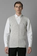 Buy Men Grey Textured V Neck Sleeveless Sweater Online - 39692066 ...