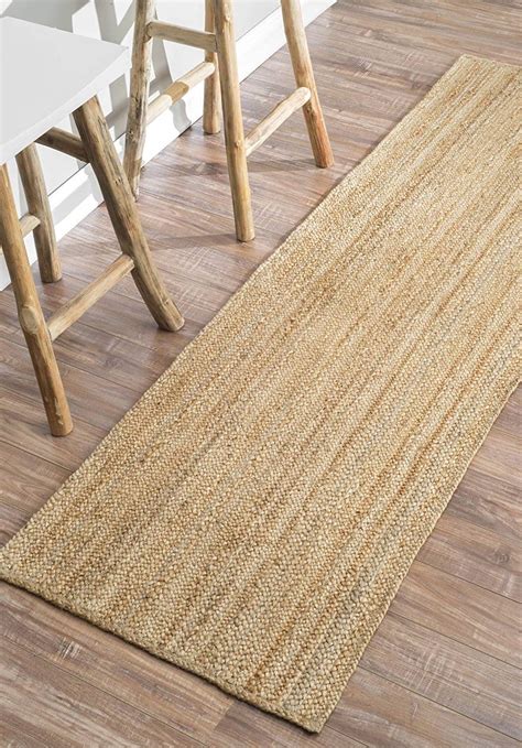 Buy Handwoven Jute Round Rug, Natural Fibres, Braided Reversible Carpet ...