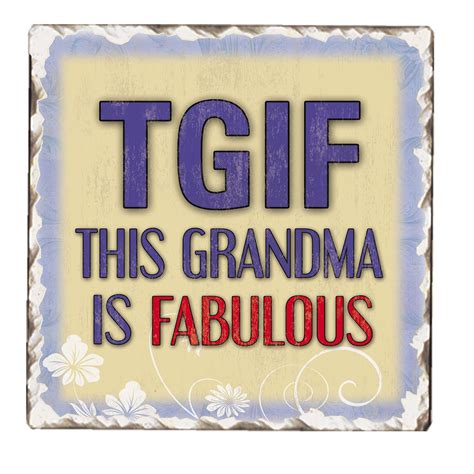 Buy CounterArt Fabulous Grandma Square Stoneware Sign, 4-Inch Online at ...