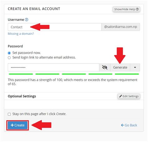 cPanel Create Email Account 的图像结果