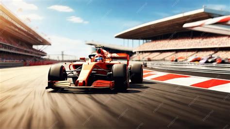Premium Photo | F1 race track circuit road with f1 racing car motion ...