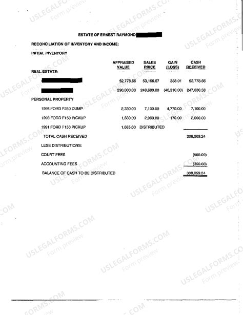 Maryland First and Final Accounting - Maryland Register Of Wills Sample ...