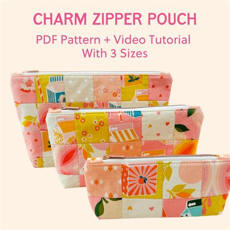 Zipper Pouch Pattern 的图像结果