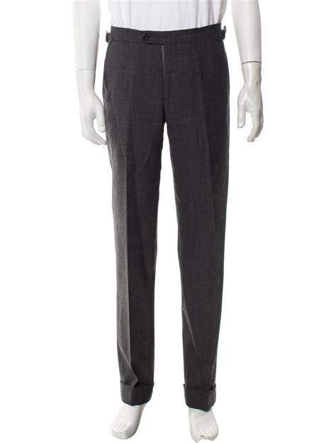 Thom Sweeney Wool Dress Pants - Brown, 10" Rise Pants, Clothing ...