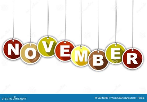 November Month Clip Art