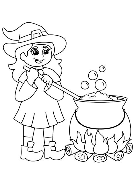 Halloween Coloring Pages Girly