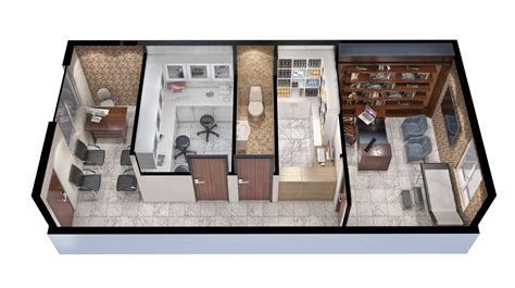 Modern 3D Medical Clinic Floor Plan, Professional Layout Design, 3D ...