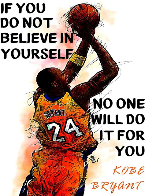 Kobe Bryant Inspirational Basketball Art Poster, Cool Kids' Sports ...