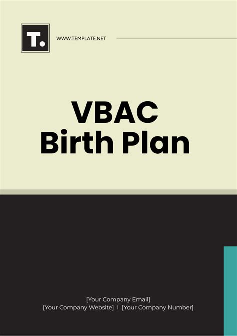 Free VBAC Birth Plan Template to Edit Online