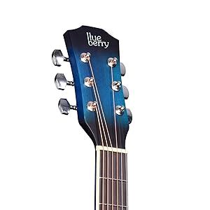 BLUEBERRY R/VIP-381, Acoustic Guitar Inbuilt Truss Rod, with Bag, Belt ...