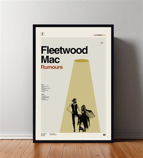 Fleetwood Mac Poster Fleetwood Mac Print Movie Poster - Etsy