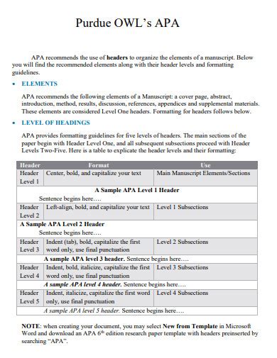 Image result for APA Format Paper Purdue OWL