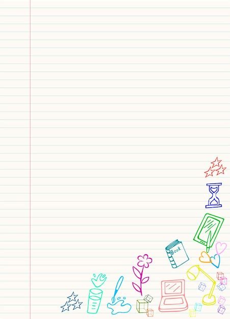 Notebook sheet with place for text | Premium Vector